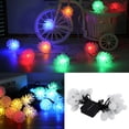 thumbnail image 4 of Cadena impermeable de 6,5 m, perfecta para patios, luces de piña de colores con energía solar (30 LED) para jardines, 4 of 8
