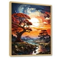 thumbnail image 2 of Designart "Rainbow Colored Baobabs I" Tree Baobab Floater Framed Wall Art Prints, 2 of 5