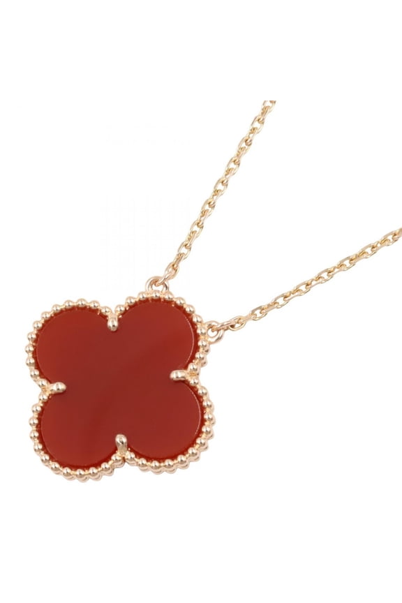 Pre-Owned Van Cleef & Arpels Magic Alhambra Necklace in 18K Pink Gold with Carnelian,... (Good)