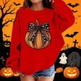 thumbnail image 2 of Lutiedan Halloween Sweatshirt for Girls Pumpkin Ghost Graphic Pullover Tops Baggy Crewneck Spooky Season Sweatshirt Size 1-13, 2 of 6