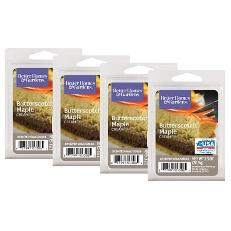 Home Butterscotch - Better Homes & Gardens 2.5 oz Butterscotch Maple Cream Scented Wax Melts, 4-Pack