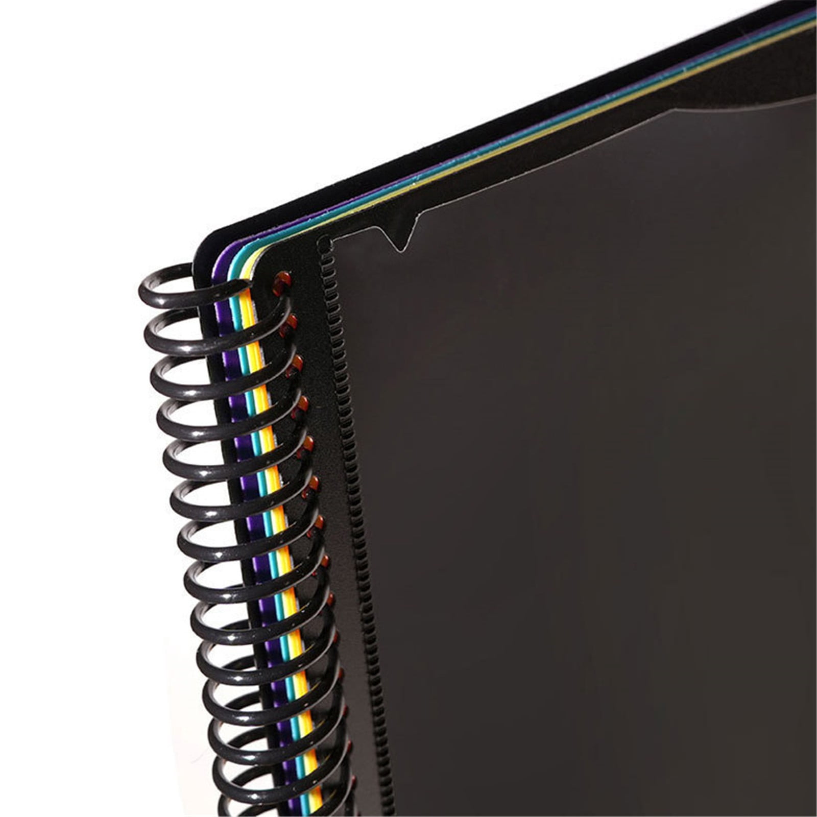 1 Pc Spiral Project Organizer, 6 Pocket Folder Organizer, Hardcover Project Organizer with Tabs, Water-Resistant Multi Pocket Folder for Office, Sheet Music & Project Docs, 11.61x10.43 inch