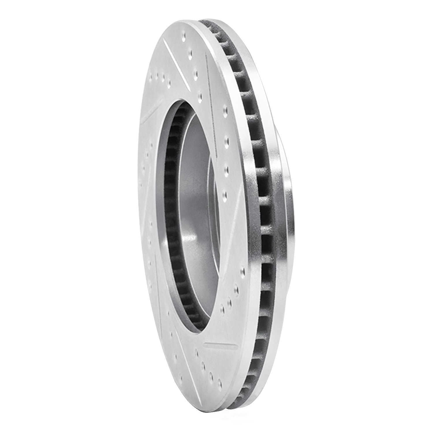 Dynamic Friction Company 631-76111L DFC Brake Rotor - Drilled And Slotted - Silver