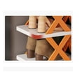 thumbnail image 3 of Topboutique 5-Layers Folding Shoe Cabinet,Folding Simple Multi-Layer Shoe Rack, Adjustable Shoe Rack Home Balcony Flower Rack Living Room Storage Rack for Dormitory Bedroom,Orange, 3 of 7