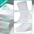 thumbnail image 4 of Holzlrgus Kids Athletic Crew Socks Boys Girls Cotton School Uniform Casual Basic Socks 6 Pairs, 4 of 6