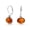 Orange, variant on Womens Simple Bezel Set Dangle Earrings with Amber Jade Moonstone Onyx Gemstones