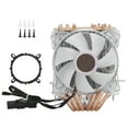thumbnail image 2 of Disipador De Calor Del Ventilador De La CPU, Enfriador De CPU De Doble Ventilador Enfriador De CPU De 4 Pines Silencioso Y Eficiente Para Computadora De Bricolaje Para El Hogar, 2 of 7
