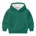 thumbnail image 6 of Ticikt Hooded Sweatshirt for Kids with Drawstring Soft Gym Hoodie for Girls and Boys Comfortable Everyday Wear,Color:Dark Green, 6 of 6