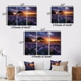 thumbnail image 4 of Designart "Sunrise Blue Bonnets landscape III" Blue Bonnets Metal Wall Art Set, 4 of 5