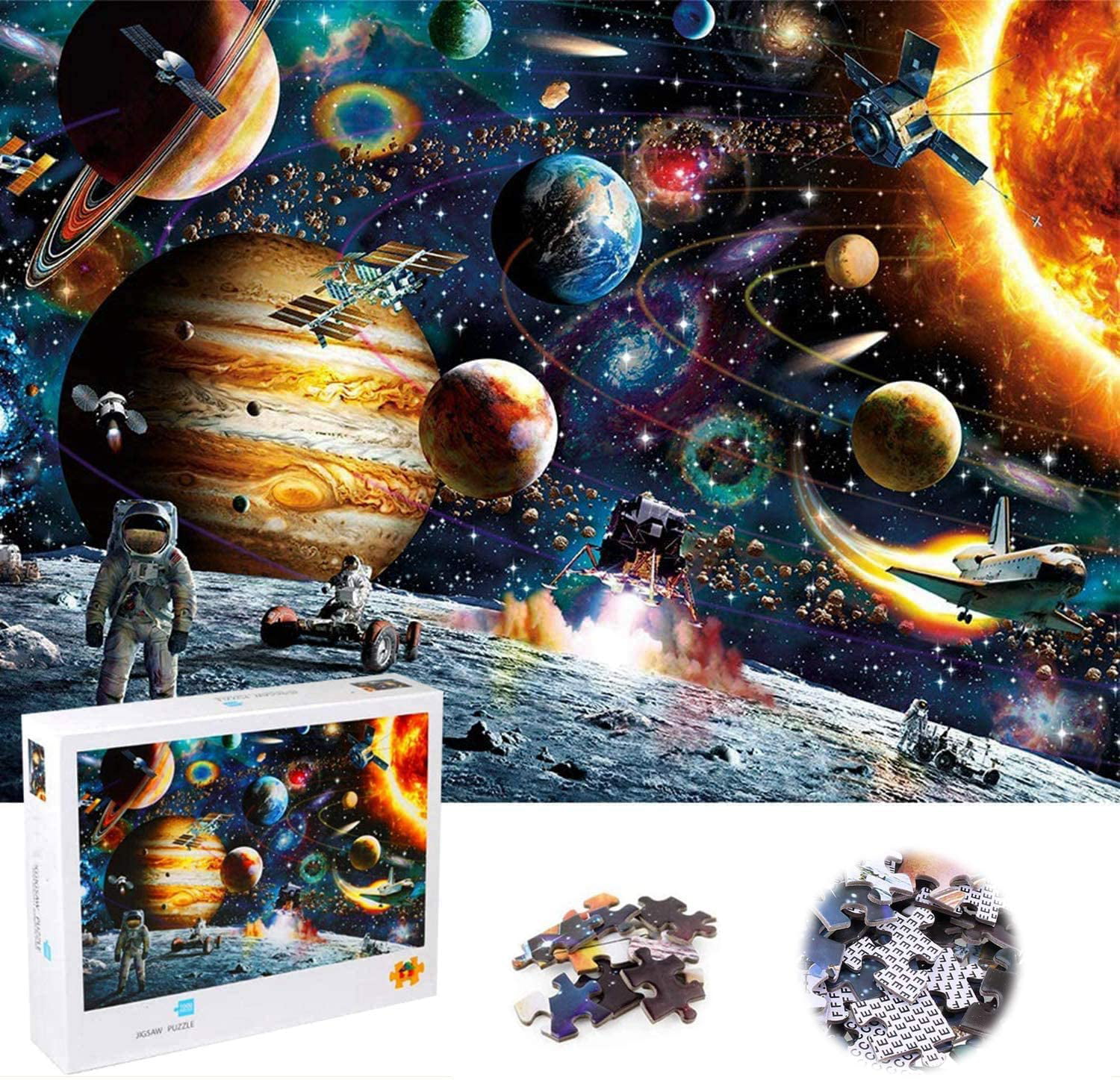 Educational 1000 Piece Jigsaw Puzzles Space Moon Astronaut Kids Adult Puzzle Toy 