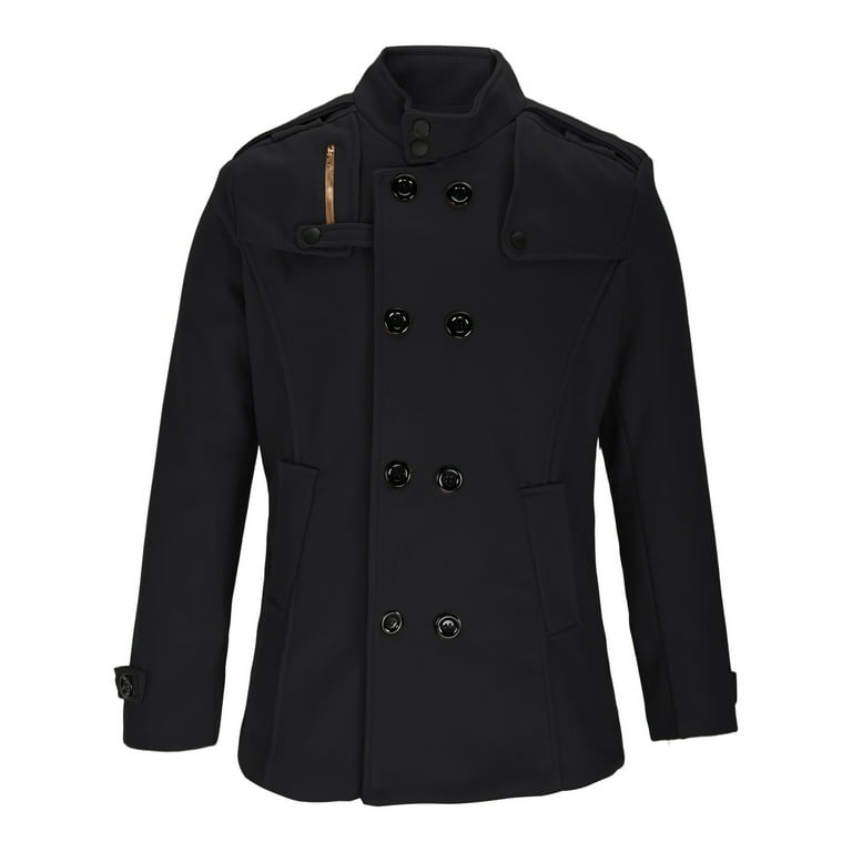 Varsity Jackets for Men Vintage Winter Trench Coat Double Breasted