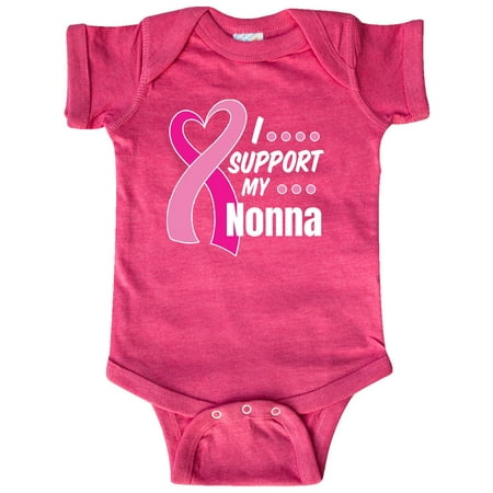 

Inktastic Breast Cancer Awareness I Support My Nonna with Pink Ribbon Gift Baby Boy or Baby Girl Bodysuit