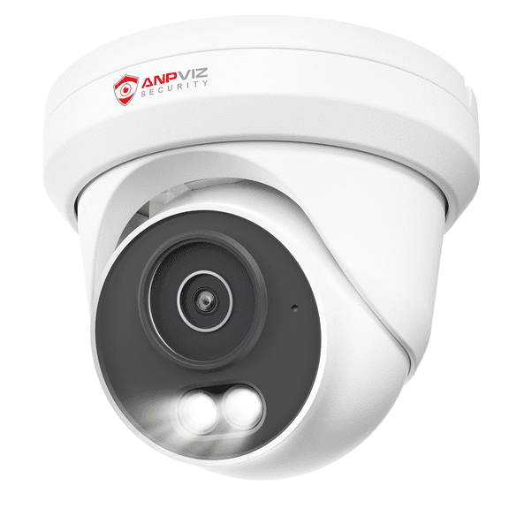 Anpviz 6MP 3K PoE Security Camera, Outdoor Indoor Metal Turret, AI Human Vehicle Detection, Color Night Vision, NDAA Compliant