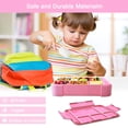thumbnail image 4 of Fiambrera para niños con compartimentos, fiambrera para niños con 6 compartimentos y una caja de salsa separada, caja Bento para niños sin BPA, diseño a prueba de fugas, perfecta para, 4 of 5