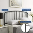 thumbnail image 6 of Modway Nova King Metal Headboard in Gray, 6 of 6
