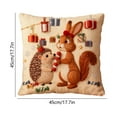thumbnail image 3 of geerera Christmas Decorative Pillow Covers 18''x18'' Embroidered Christmas Pillowcases Soft Linen Hidden Zipper Holiday Cushion Cases Decoration for Sofa Couch, 3 of 6