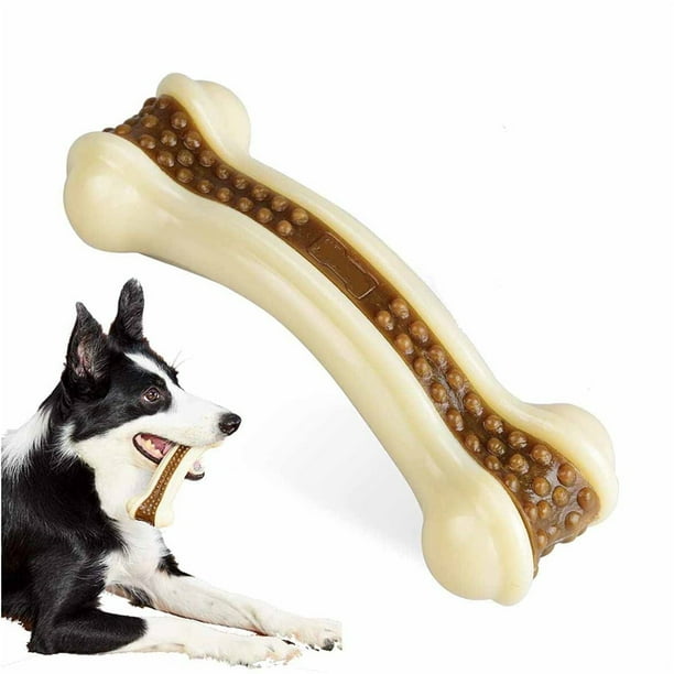 Dog Chew Toys for Aggressive Chewers Large Breed Beef Flavor Indestructible Dog Teething Chew Toys Bones for Large Medium Small Puppies Pet Toy with Durable Nylon Walmart