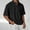 Black, variant on Zylanna Men's Casual T-Shirts Tee, Short Sleeve Breathable Turndown Collar Loose and Comfort Summer Shirts for Men Black Size 2XL