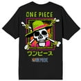 thumbnail image 2 of One Piece Live Action Straw Hat Pirates Logo Crew Neck Short Sleeve Men's Black T-shirt-4XL, 2 of 4