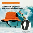 thumbnail image 6 of hengsof Surf Caps Surf Caps With Chin Strap, Summer Surf Caps For Men And Women Surf Baseball Aquatic Sports, Outdoor Surf Fisherman Caps For Men And Women UPF50+ Cool, 6 of 6