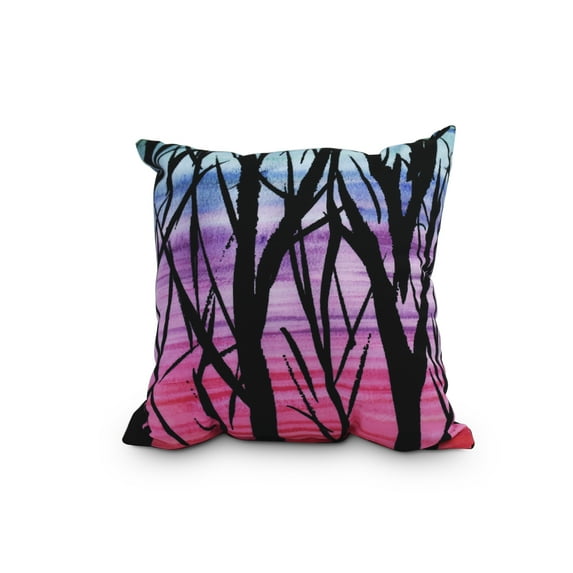 Simply Daisy, 20" x 20" Sunset Branches Multi Floral Print Outdoor Decorative Throw Pillow
