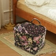 thumbnail image 5 of Floral Print Fabric Storage Basket - Versatile Home Organizer for Living Room, Bathroom & Bedroom, Ideal for Clothing & Household Items, 5 of 5