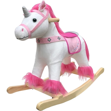 Walmart Rocking Horses Fengsmart Rocking Horse , wooden rocking horse brown, 29
