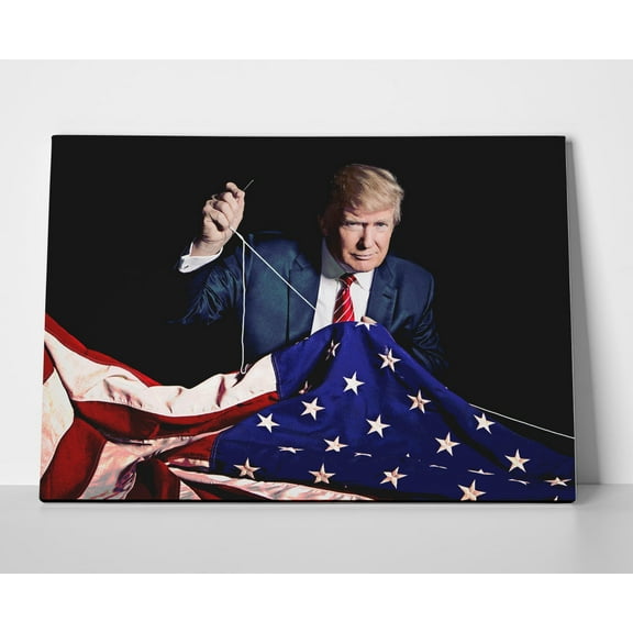 Donald Trump Flag Poster or Wrapped Canvas