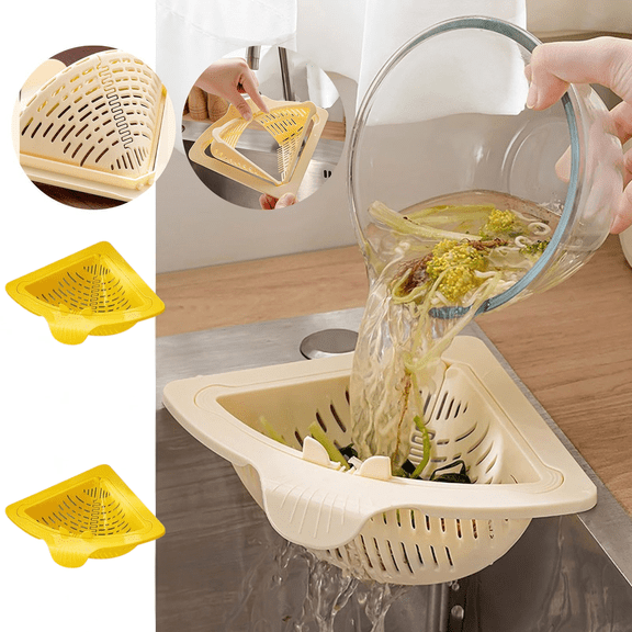 2PC Sink Filter Basket Kitchen Sink Accessories, Kitchen Sink Basket Kitchen Strainer Basket, Fruit Cleaning Filter Basket, Draining Basket for Kitchen Sink