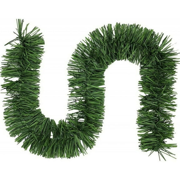 33FT Green Christmas Garland Decorations, Christmas Artificial Pine Garland Outdoor Indoor Decor, Straight Soft Garland for Stairs Railing Fireplace Window Mantle Home Party Decor