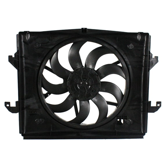 Agility Auto Parts 6010381 Dual Radiator and Condenser Fan Assembly for Ram Specific Models