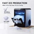 thumbnail image 2 of EKOJUCE 44Lbs/24H Nugget Ice Maker Countertop Soft Chewable Sonic-Style Pebble Ice, One-Touch Self-Cleaning, Stainless Steel, Black, for Home, Kitchen, Office, RV and Camping, 2 of 9