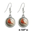 thumbnail image 4 of Cardinal Red Bird on Tree Branch Novelty Dangling Drop Charm Earrings, 4 of 5