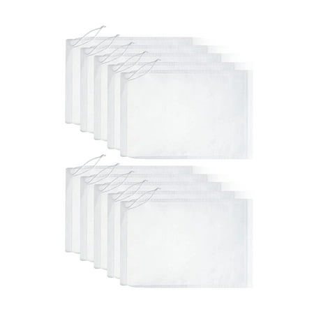 

10 Pieces Nut and Milk Bag 100 Mesh Fine Filter Bag Reusable Bag Strainer Drawstring Mesh Strainer Bag Nylon Filter Bags with Non Slip Handle for Almond Nut Milk Juice Cold Brew and Home Brewing