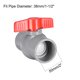 thumbnail image 3 of Ofertas Únicas Válvula de Bola de 50 mm para Conexión de Tubería de Suministro de Agua Gris 2 Pcs, 3 of 3
