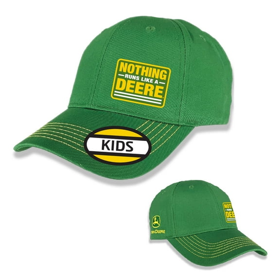 John Deere NRLAD Nothing Runs Like A Deere KidsTwill Hat, Jd Green