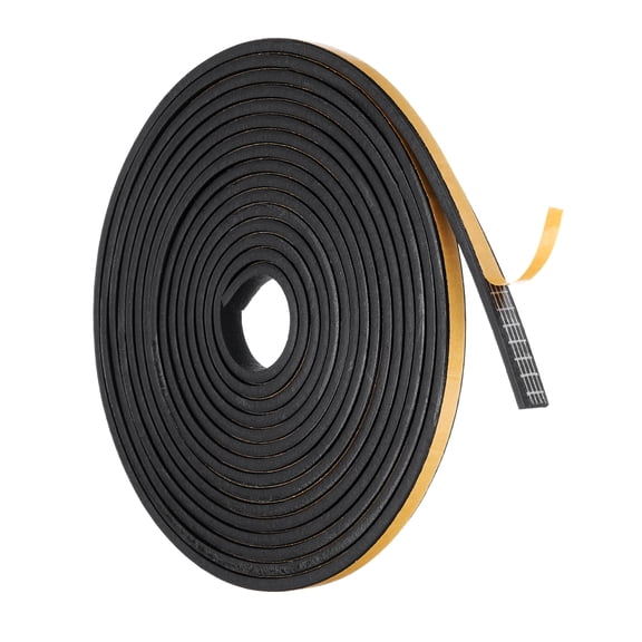 Uxcell Weather Stripping 5/16" x 1/6" 16.5ft Length Self-Adhesive High Density Door Seal Strip for Door Window