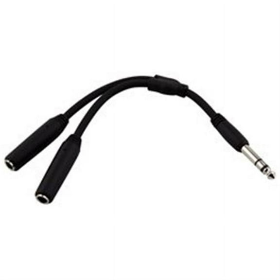 6 in. Y Cable, RCA Male -Dual RCA Female