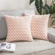 thumbnail image 2 of Juego de 2 almohadas decorativas Vhermosa bordadas 18x18 rosa con insertos incluidos, 2 of 8
