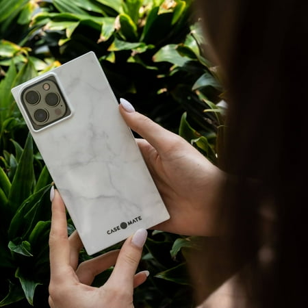 Case-Mate - Blox Softshell Case for iPhone 13 - White Marble