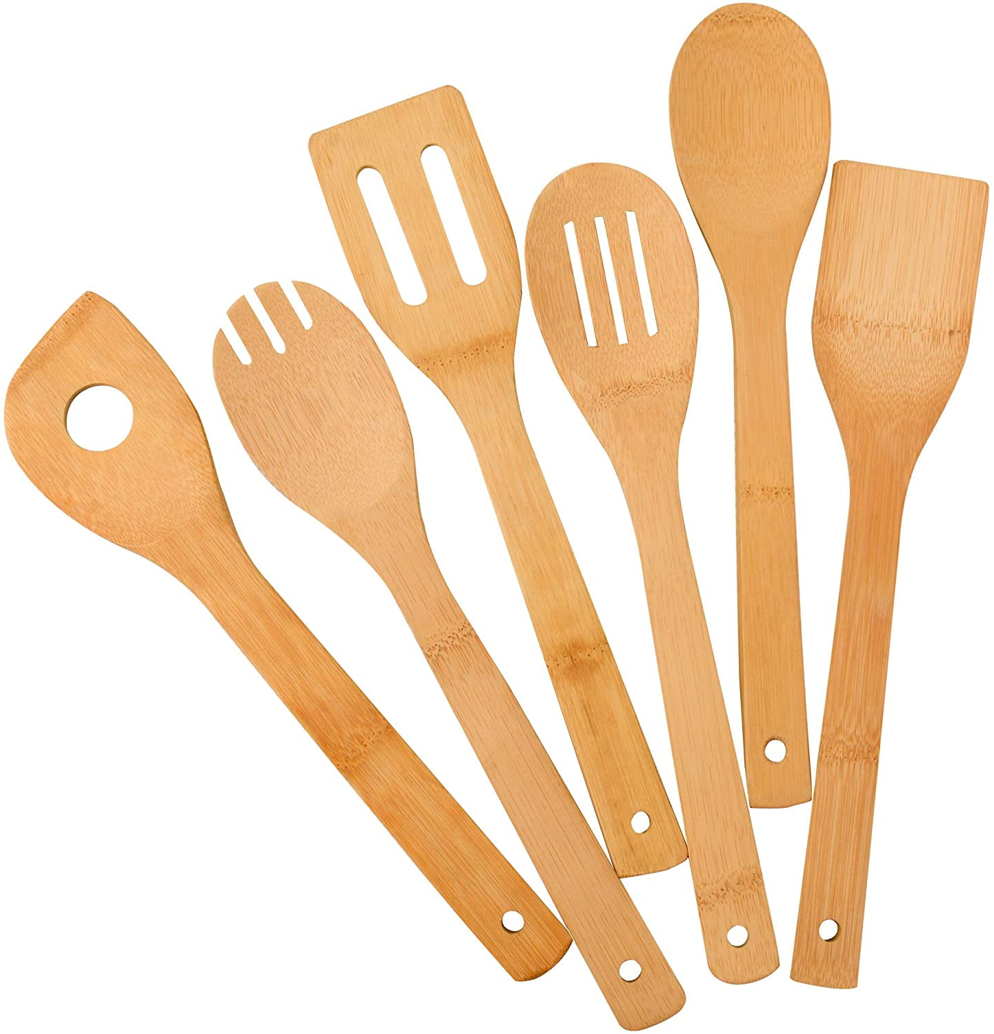 Fashion Bamboo Wooden Kitchen Cooking Utensils Set Tools Spatula Spoon Turner 