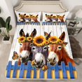 thumbnail image 2 of Castle Fairy Farmhouse Animal Donkey Full Size Sheets 4-Piece for Female Men Women,Sunflower Butterflies Breathable Bed Sheets,Lodge Cabin Lightweight Sheet Sets,Luxury Bedroom Decor, 2 of 7