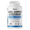 thumbnail image 1 of Zinc, cobre y selenio (tama&#2013265921o extra), 180 c&#2013265921psulas - Complejo mineral 3 en 1, suplemento de zinc y cobre, fortalece el sistema inmunitario, suplement, 1 of 9