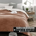 thumbnail image 6 of Moonlight20015 Sherpa Blanket Fluffy Plush Couch & Travel Blanket Reversible Throw Size Camel Color, 6 of 8