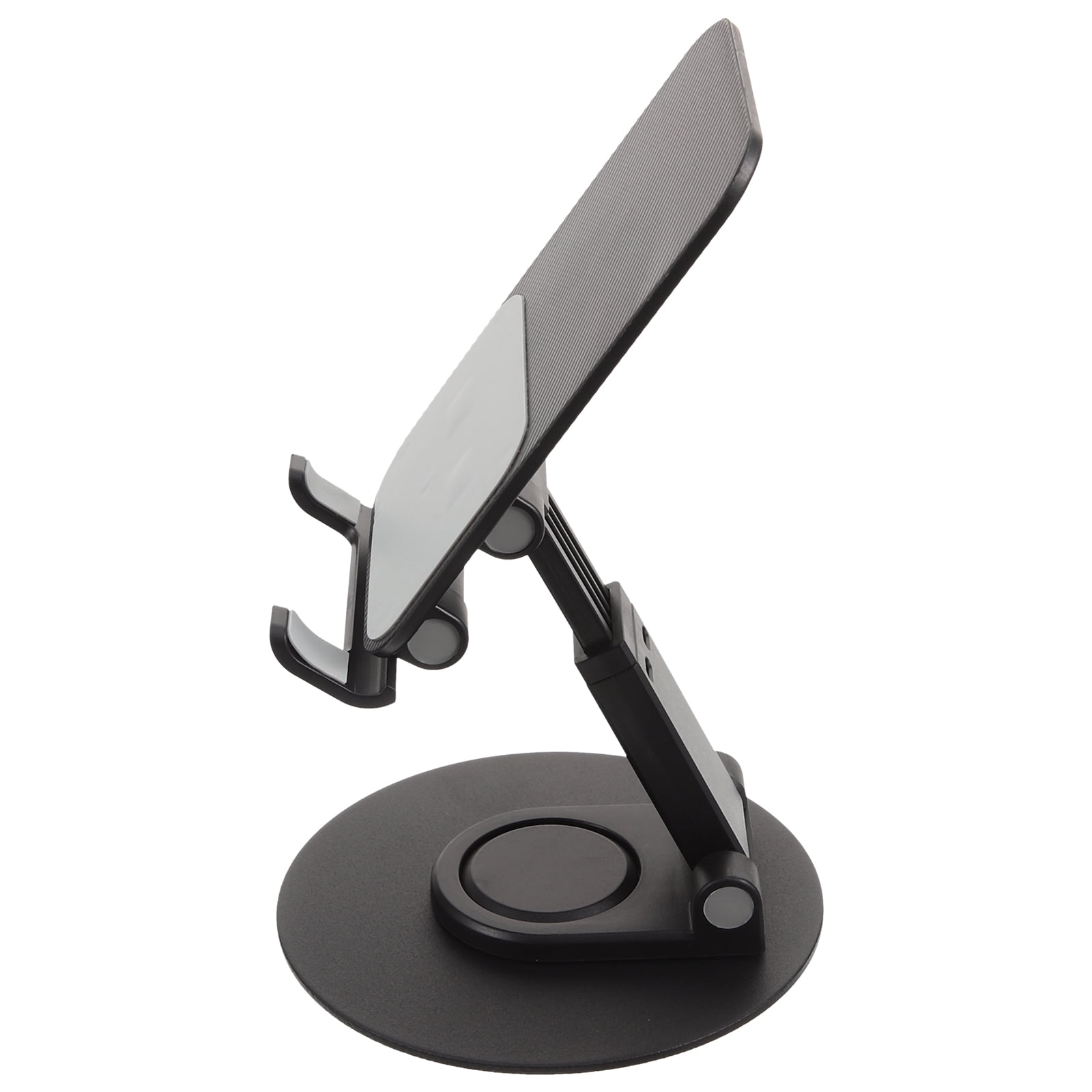 Uonlytech Black Foldable Phone Stand for Desk with 360° Rotatable and Adjustable Holder for Smartphones and Tablets