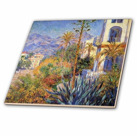 3dRose Print of Monet Painting Villas At Bordighera - Ceramic Tile, 12-inch