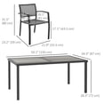 thumbnail image 3 of Outsunny 7 Pieces Patio Dining Set for 6 with Stackable Chairs for Garden, 3 of 9