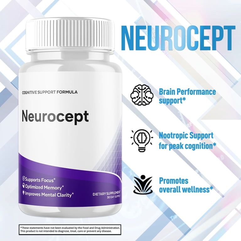 Neurocept Capsules, Advanced Maximum Strength Pills Cognitive And Brain Neuro Cept Supplement For Brain Nootropic Health 3 Pack