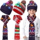thumbnail image 4 of Conjunto de gorro y bufanda de punto navideño europeo y americano con luces LED de colores gorro de lana cálido para invierno, 4 of 5