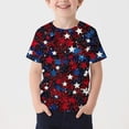thumbnail image 2 of Afuyipoi Boys T-shirts 4th of July,Breathable Short Sleeve Round Neck USA Flag Graphic Tees Multicolor 12-13T, 2 of 5